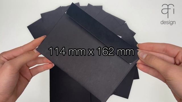Конверты черные подарочные для денег и открыток Afi Design 12 штук С6 (114 мм Х 162 мм) смотреть онлайн