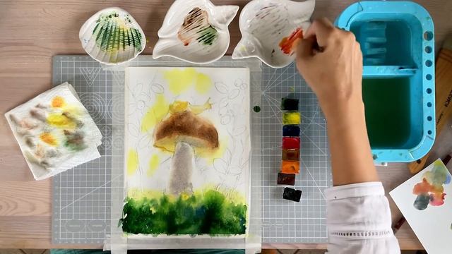 #акварель #cottagecore #watercolorpainting #illustration #watercolor #aquarelle #иллюстрация #урок