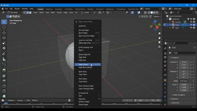 Lesson 36 Edge Crease || Blender Tutorial смотреть онлайн