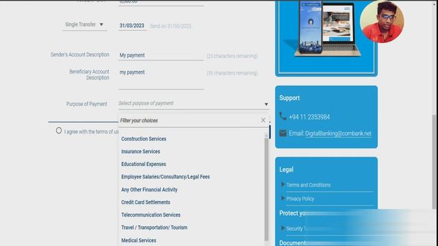 How To Transfer Money By Using Commercial Bank Digital Online Banking