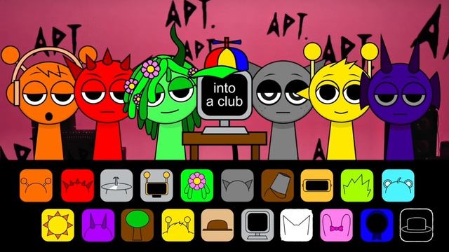 Incredibox Sprunki - Apt Cover (Rose and Bruno Mars -Apt) смотреть онлайн