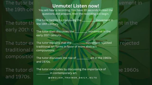 IELTS listening mini-quiz (academic lecture) смотреть онлайн