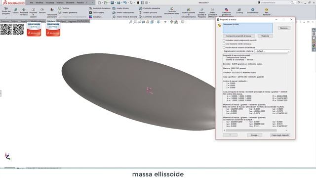 ellipsoid mass in SolidWorks смотреть онлайн