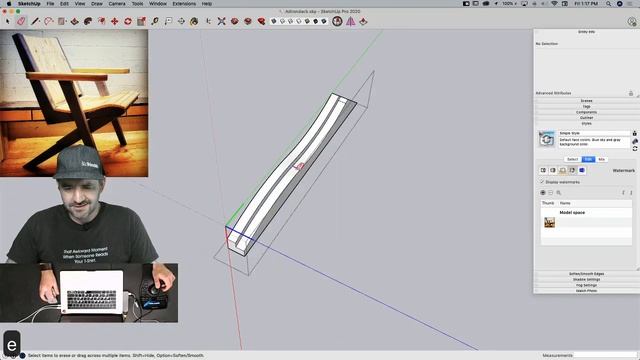 Modeling a Modern Adirondack Chair Live in SketchUp смотреть онлайн