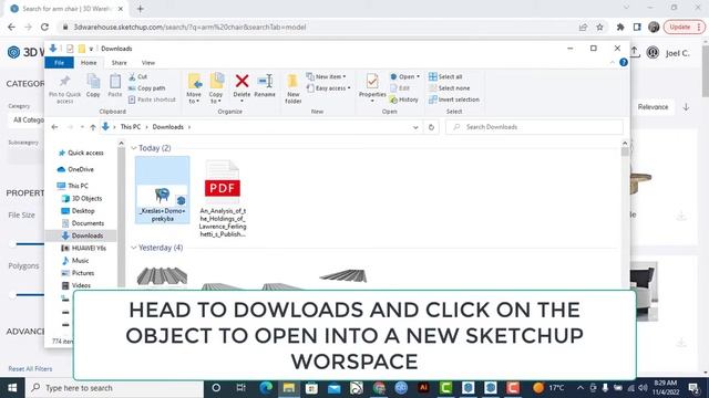 Downloading Obj. Files from 3D Warehouse into Sketchup Models смотреть онлайн