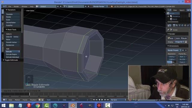 Blender: Modeling a Low Poly Flashight смотреть онлайн