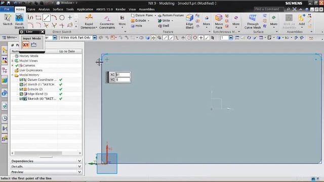 Nx 9 Tutorial part 2 ( 2D to 3D using Extrude Command) смотреть онлайн