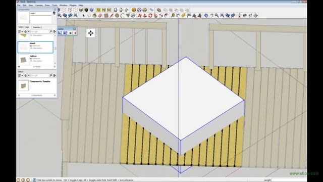 Inserting a decking panel into main decking with sketchup смотреть онлайн
