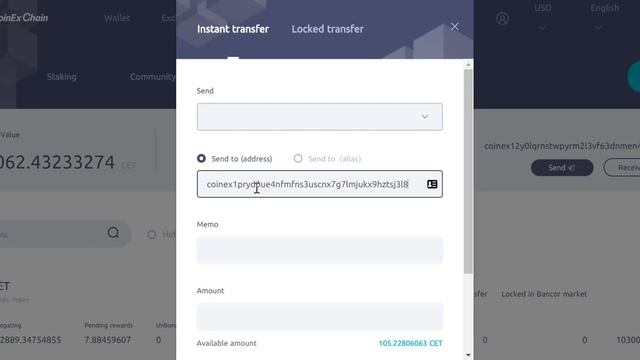 Как внести депозит на биржу CoinEx