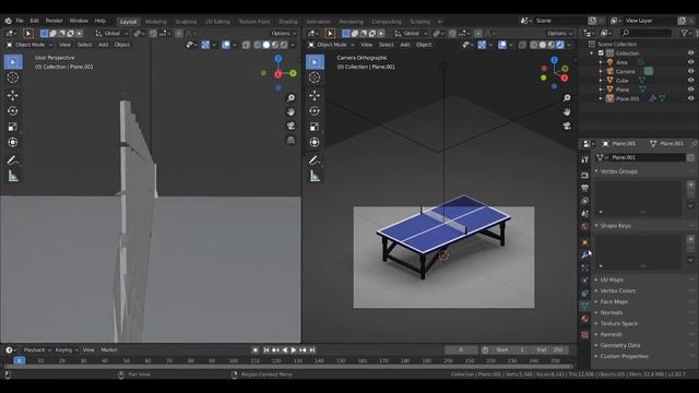 Table tennis table (Blender 2.8) смотреть онлайн