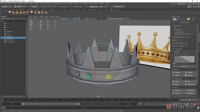 12. Создание короны в Maya смотреть онлайн