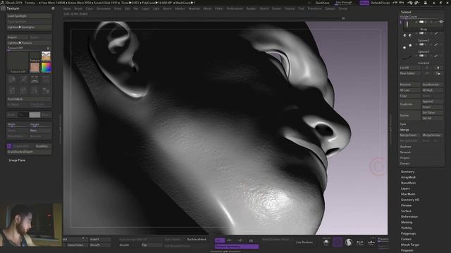 Tommy Angelo Part#3 - Zbrush Sculpting смотреть онлайн