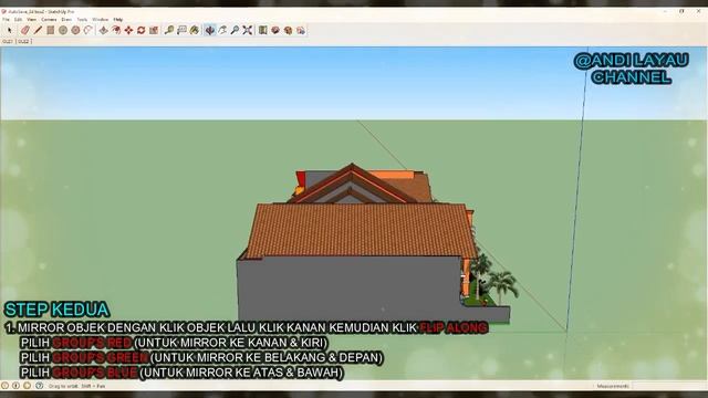 CARA MIRROR OBJEK DI GOOGLE SKETCHUP смотреть онлайн