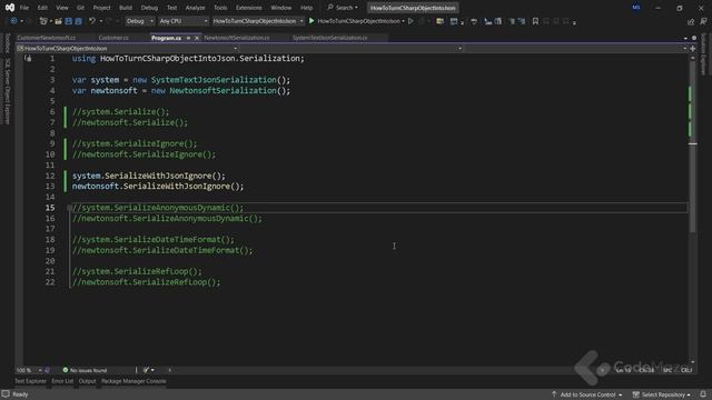 Convert a C# Object to JSON Using System.Text.JSON and Newtonsoft.JSON with Different Options смотреть онлайн