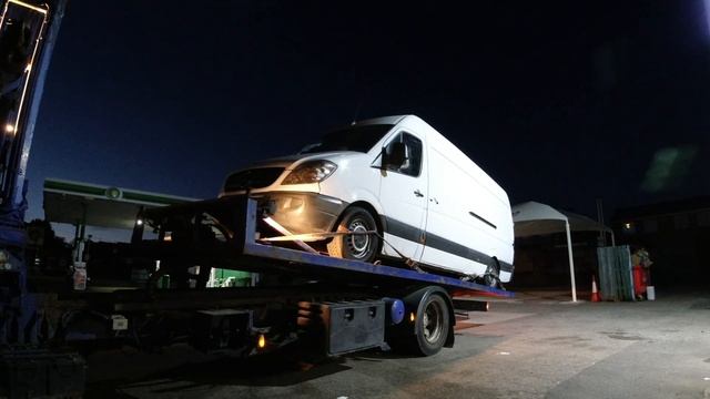 DAF CF65 18T Accident Unit FOR SALE, Unloading Mercedes Sprinter XLWB OVER WEIGHT! TILT AND SLIDE смотреть онлайн