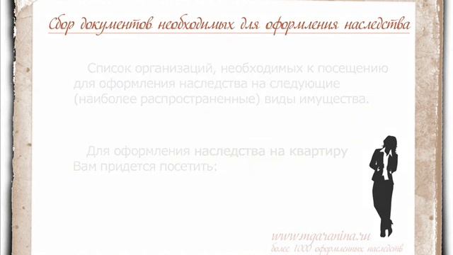 Порядок оформления наследства