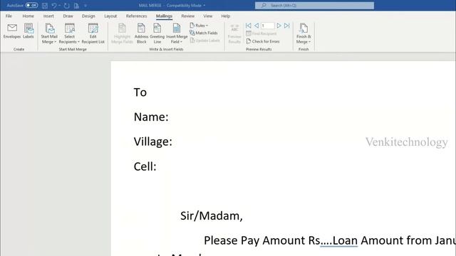Excel to MS Word Mail Merge Easy Process Telugu || Multiple Addresses Letters Prepared in MS Word смотреть онлайн