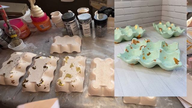 Покрытие подставок для яиц из гипса смотреть онлайн