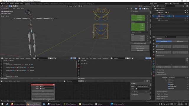 Blender Rigify spine IK to FK retarget animation mixamo using ReNim Node addon смотреть онлайн