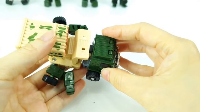 Military MobileTeam 5 Vehicles Deformation Robot Assemble MegaRobot Transformation смотреть онлайн