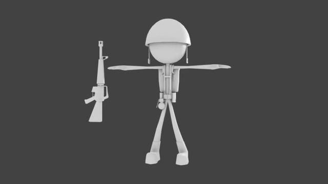 blender 2.6 stickman soldier смотреть онлайн