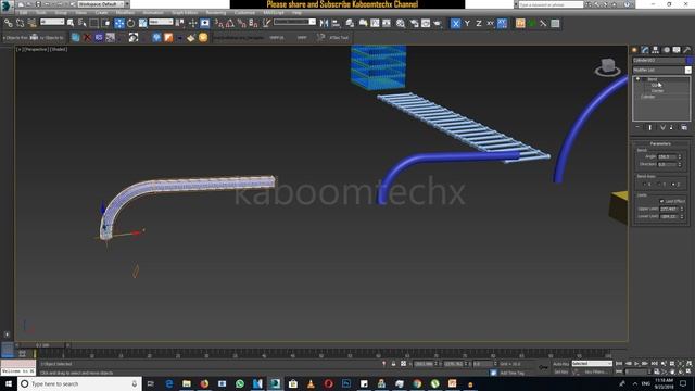 use of "Bend" modifier in 3DsMax смотреть онлайн