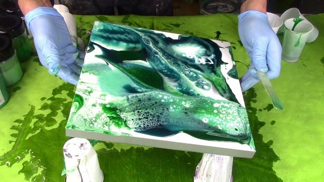 Resin Art (Hellpa04) Grün in Grün abstrackt смотреть онлайн