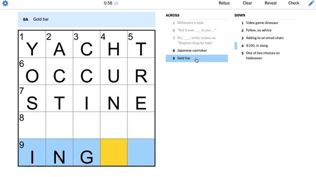 Today's New York Times NYT Mini Crossword 14 December 2022 Solved Answer