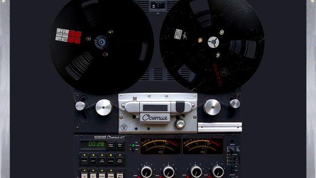 Катушечный магнитофон, анимация для музыкальных видео. Бобины крутятся))