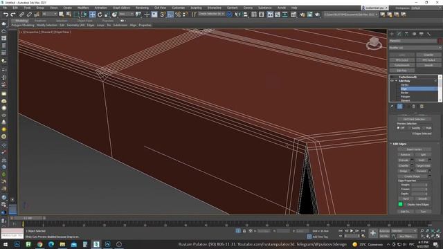 Qattiq jismni 3D modellash. 3dsMAX. Poly modeling смотреть онлайн