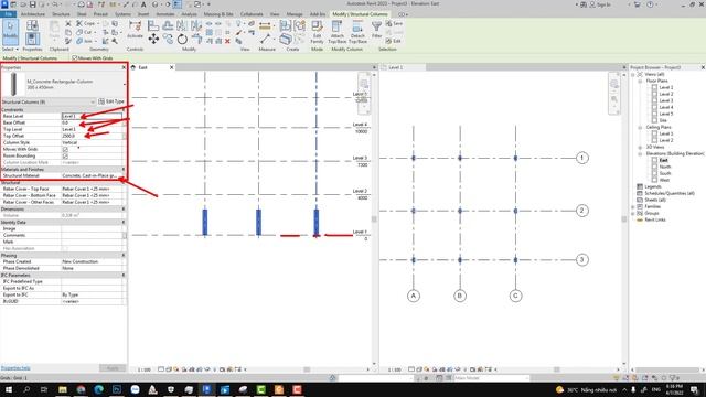 Dựng một số đối tượng cơ bản l Grid - Level - Column - Beam l Bài 3 смотреть онлайн