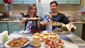 МУКБАНГ | Пробуем блюда праздничного ФУРШЕТНОГО СТОЛА за 2000 рублей