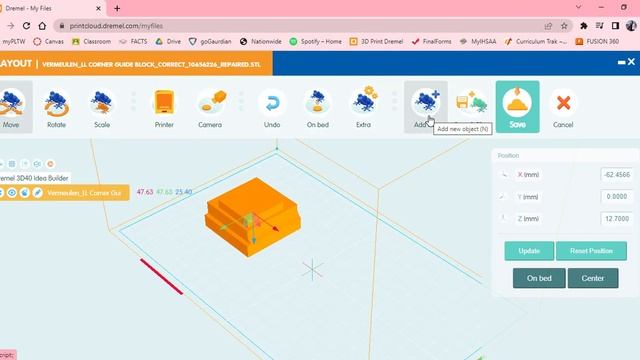 Fusion 360-3D Print using 3D Dremel Print смотреть онлайн