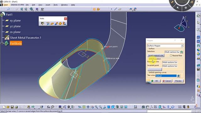 Catia Online Video Eğitim Sheet Metal Surface Ve Canonical Hopper #sheetmetal #drkacademy #catia