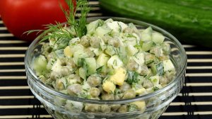 Простой Салат до Безумия - Никогда Не надоест! Салат весенний со свежим огурцом и яйцом