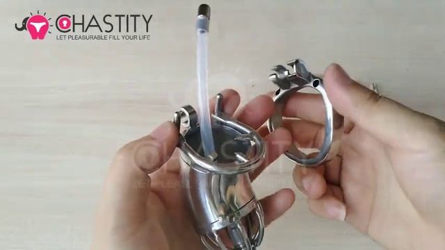 MChastity - How to Assemble Stainless steel Sissy Locked In Chastity Cage With Catheter смотреть онлайн