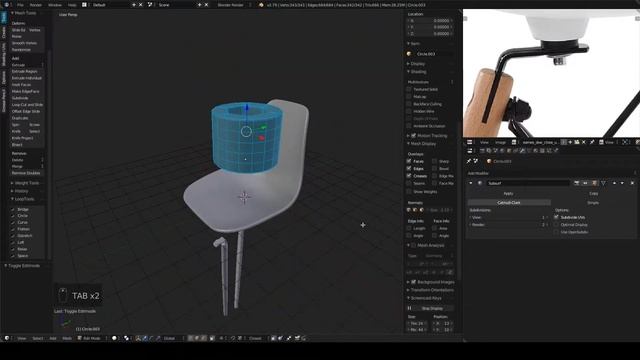 Blender 3D - Speed modeling - Eames Style DSW Chair смотреть онлайн