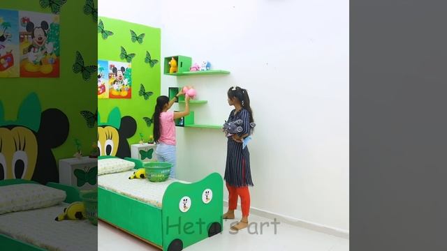 2 Sisters ❤️ BedRoom Makeover - Mickey&Minnie mouse - On Her Choice[Pink & Green] #Love #Fun смотреть онлайн