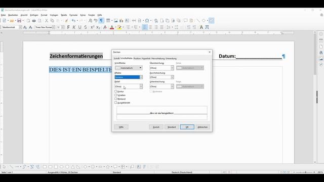 Zeichenformatierungen - LibreOffice Writer смотреть онлайн