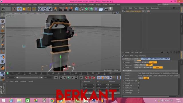 Cinema 4D Dersleri #1-Steve Rig Kullanımı смотреть онлайн