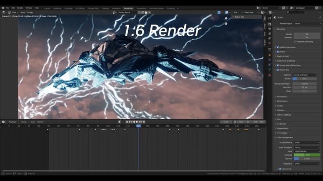 Designing & Modeling Sci-Fi Ship in Blender & DaVinci Resolve w/ Wanoco4D Part 5: Lights & Renderin смотреть онлайн