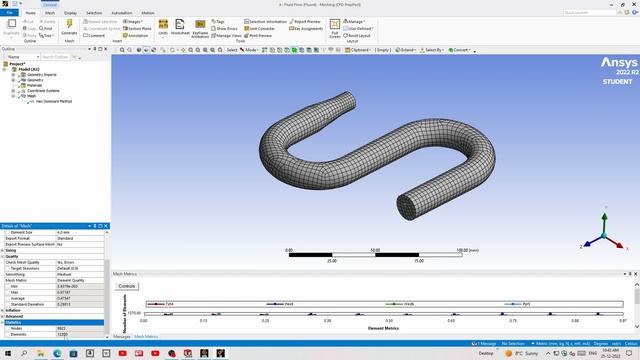 Flow through pipes (complex geometry) CFD Analysis смотреть онлайн