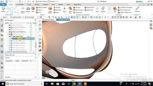 Basin design in SIEMENS NX смотреть онлайн