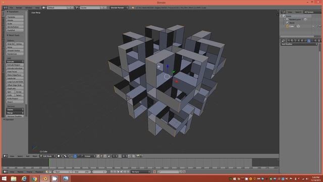 Model A Cubic Lattice Abstract In Blender 2.76 смотреть онлайн