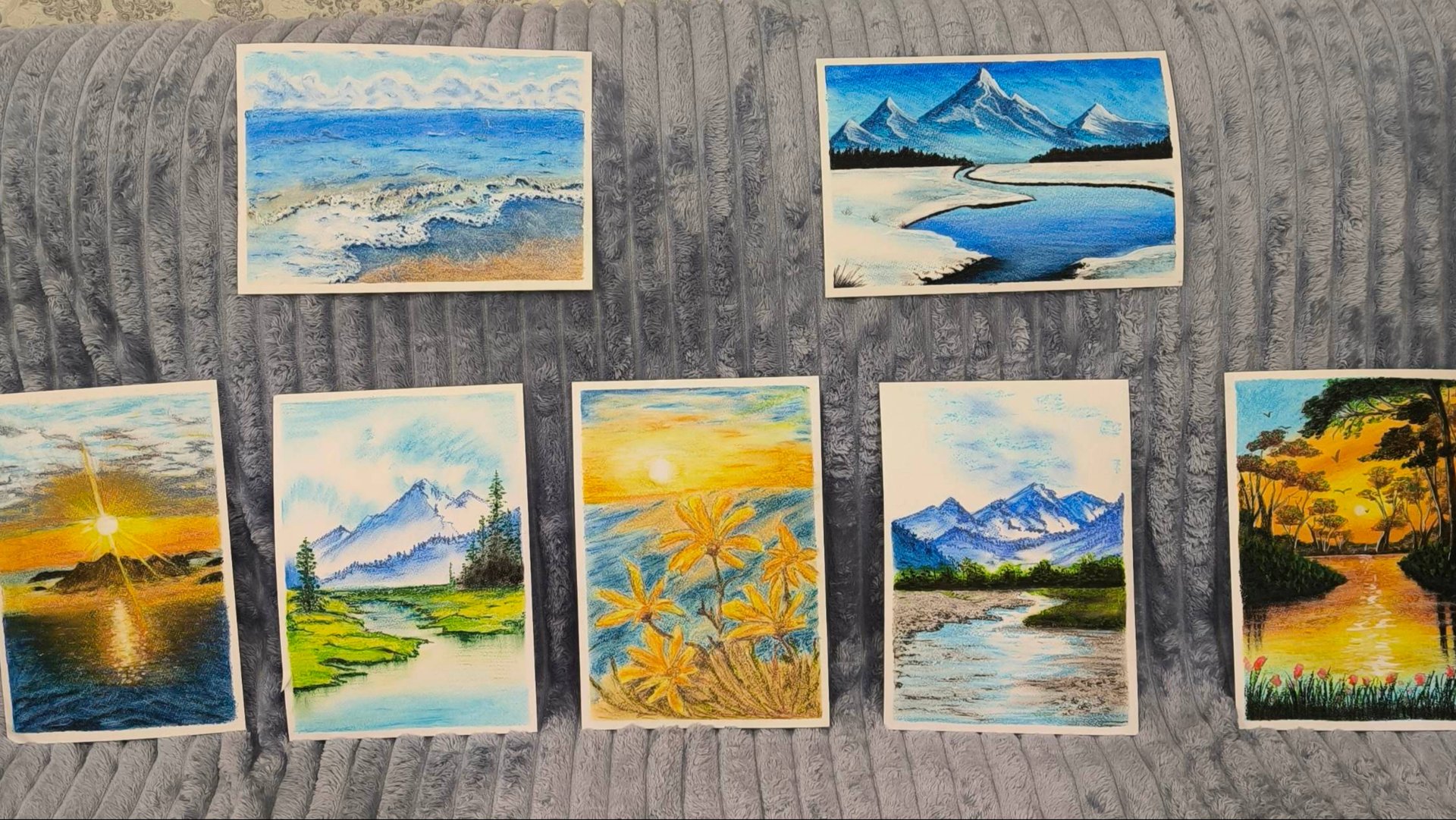 Картины маслянной пастелью. Мой первый опыт рисования смотреть онлайн