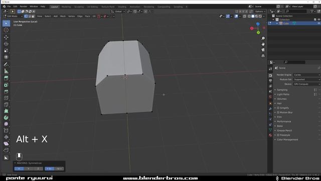 FAST mirror in EDIT mode in Blender with Machin3 Tools смотреть онлайн