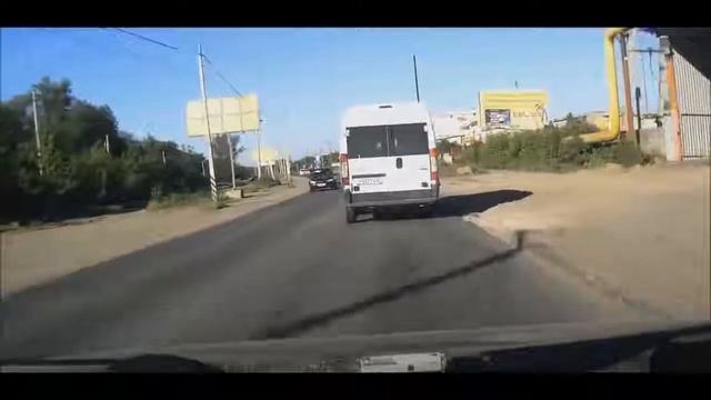 Наказали урода за езду про обочине