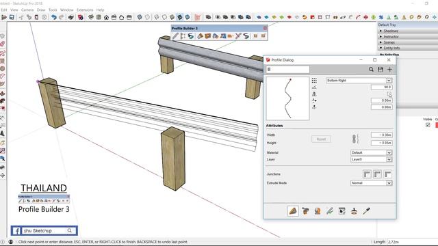 การสร้าง Assembly ในโปรแกรม SketchUp ด้วย Profile Builder 3 - 002 смотреть онлайн