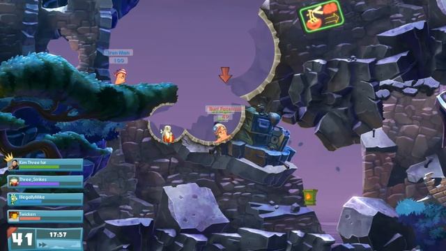 Worms W.M.D | Intermediate Scheme Full Match Gameplay смотреть онлайн