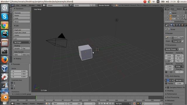 Blender 2.78c - Curso Básico - Primeiro contato com a ferramenta смотреть онлайн
